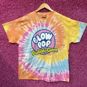Tootsie Blow Pop BubbleGum Candy Sunset Tie Dye T-Shirt XL